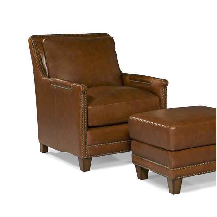 Loon Peak® Edward Wide Genuine Leather Top Grain Leather Club Chair